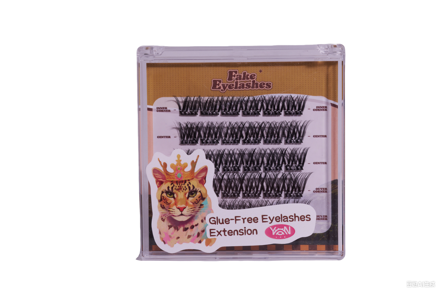 Yan Beauty leopard glue-free cluster eyelashes: Roar Plush