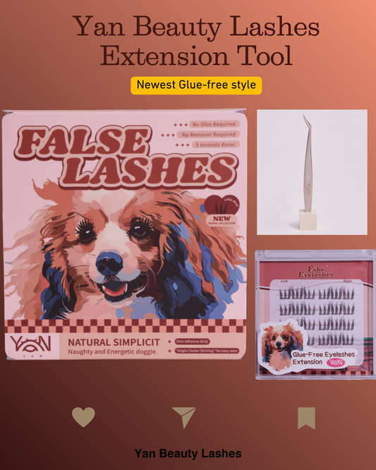 Yan Beauty Woof Twinkle False Lashes Extension Tool Glue-Free Pre-Molded Design for Easy Application & Natural Look Perfect for Beginners