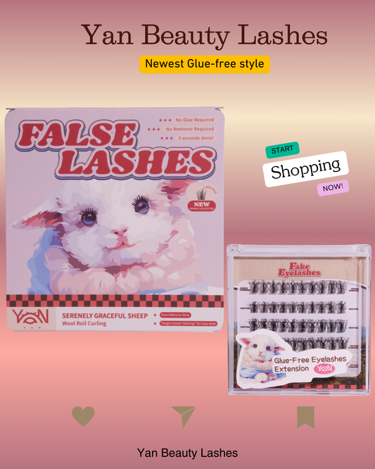 Yan Beauty sheep glue-free cluster eyelashes： Baa Curl